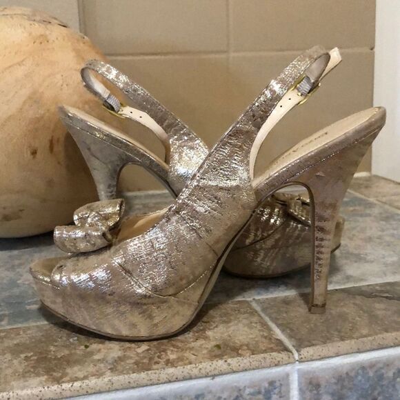 Enzo Angliolini Peep Toe Platforms 7.5 - Picture 1 of 8